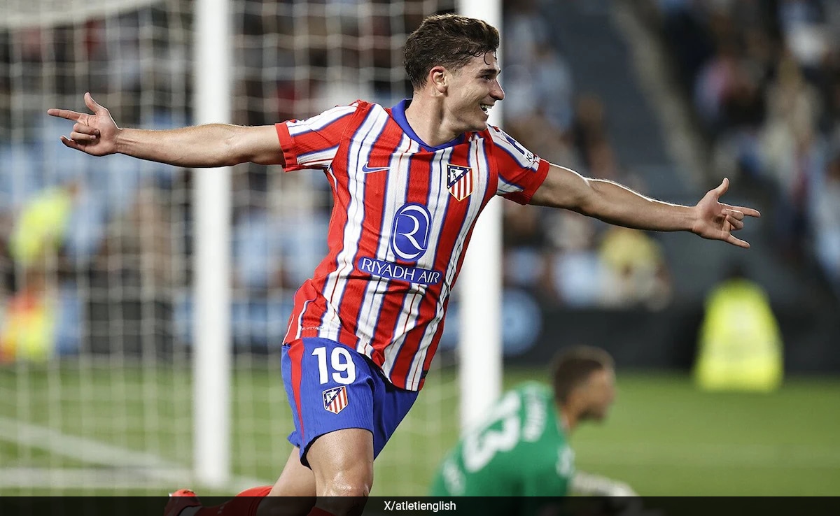 Julián Álvarez logra el gol del último minuto y ayuda al Atlético de Madrid a ganar 1-0 al Celta de Vigo en La Liga