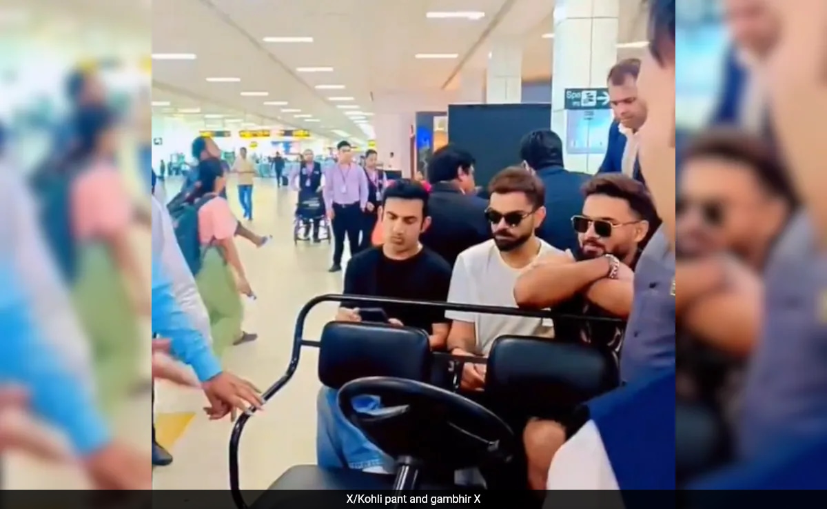 Los "Delhi Boys" Kohli, Gambhir y Pant disfrutan de un paseo en carrito de golf en el aeropuerto; el video se vuelve viral