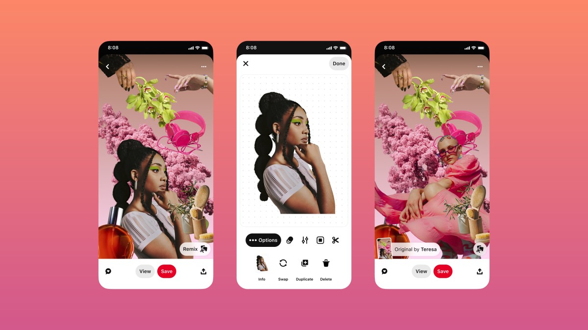 Pinterest launches a feature to let users remix collages created by others