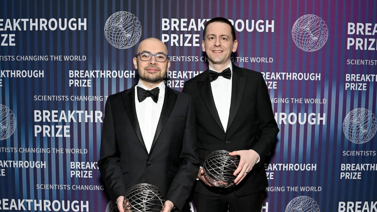 Demis Hassabis and John Jumper attend the 10th Breakthrough Prize Ceremony at the Oscars