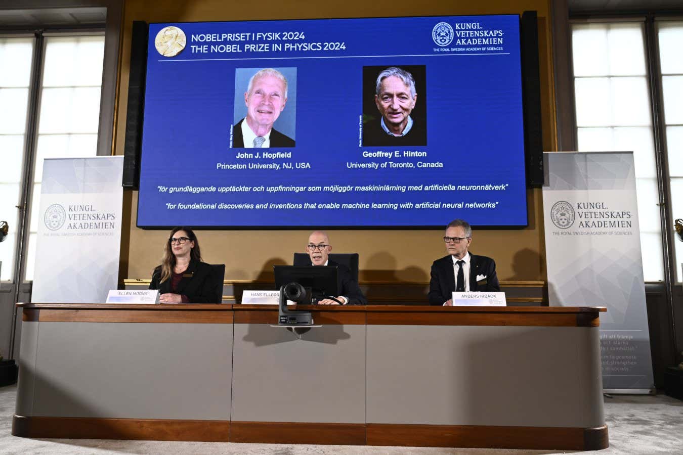 El Premio Nobel de Física 2024 es para la pareja que inventó técnicas clave de IA