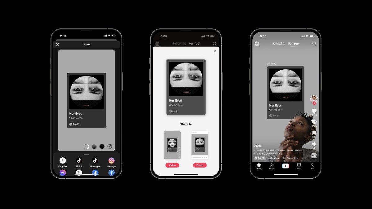 La última función de TikTok permite a los fanáticos de la música 'Compartir en TikTok' desde Spotify y Apple Music