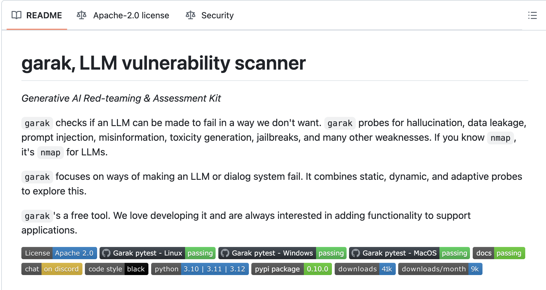 NVIDIA AI presenta 'garak': el escáner de vulnerabilidades LLM para realizar equipos rojos de IA y evaluación de vulnerabilidades en aplicaciones LLM